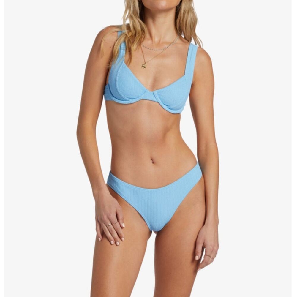 NWT Billabong Sunrays Cocoa Pant Blue Bikini Bottoms Women’s Size L/12